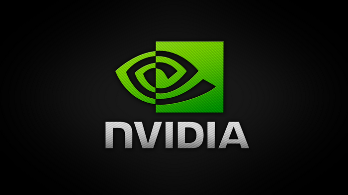 Nvidia logo on a black background