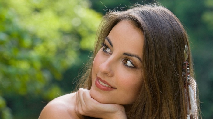 smiling, women, face, Lorena Garcia