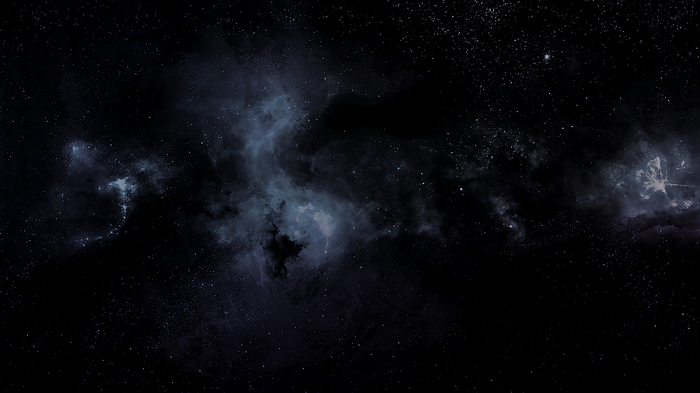 Dark space with stars and nebulae