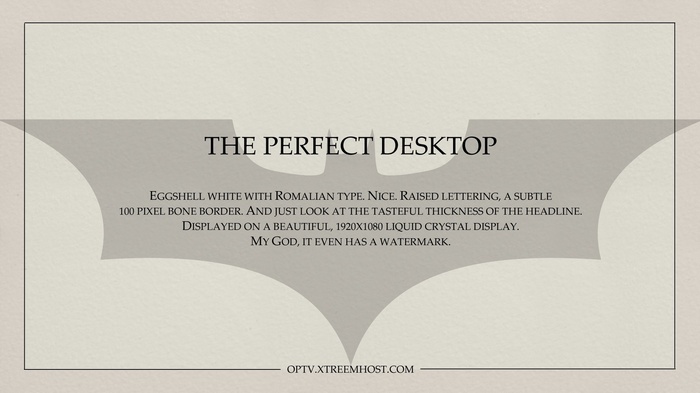 The Perfect Desktop with Batman Logo