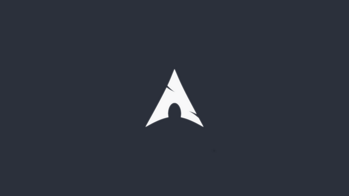 Arch Linux logo on a dark background