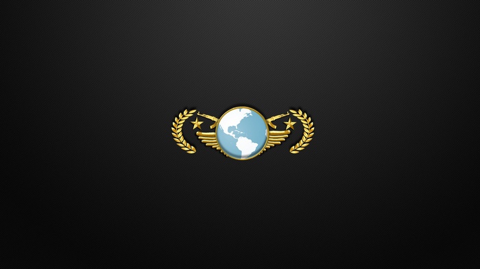 Counter-Strike: Global Offensive emblem with globe and weapons