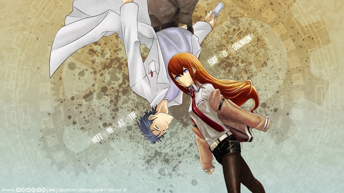 Okabe Rintarou and Makise Kurisu from Steins;Gate