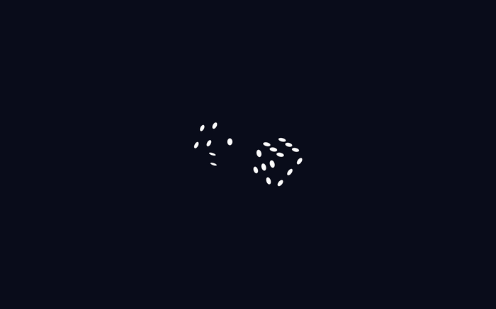 Minimalist illustration of two dice