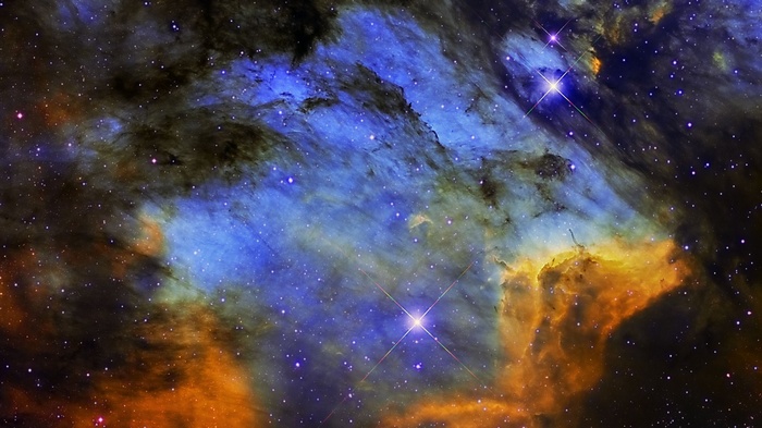 NASA's colorful nebula with stars and planets