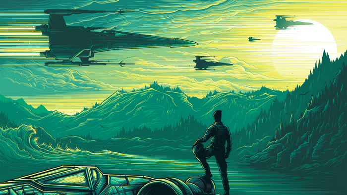 Star Wars: The Force Awakens X-Wing Fighters Over Mountains