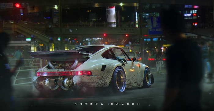 Khyzyl Saleem's Twin-Turbo Porsche 911 Turbo Render