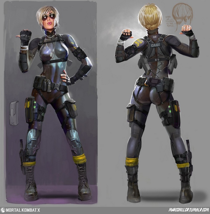 Cassie Cage concept art for Mortal Kombat X