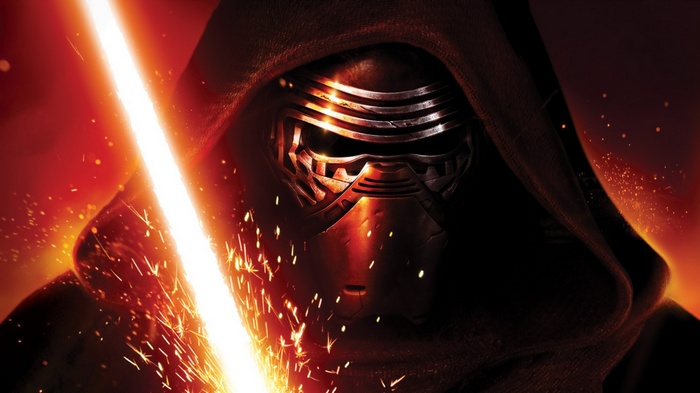 Kylo Ren with a red lightsaber