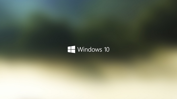 Windows 10 logo on a blurred background