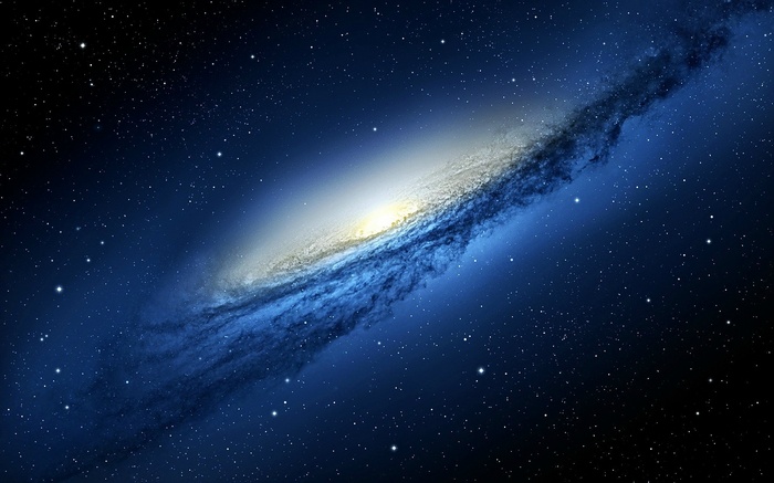A spiral galaxy in deep space