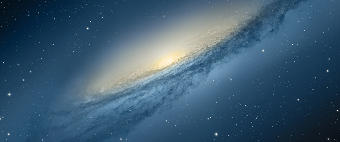 NGC 3190 galaxy in deep space with stars