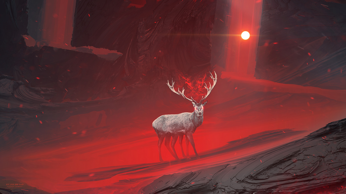 Artwork by Kuldar Leement featuring a deer