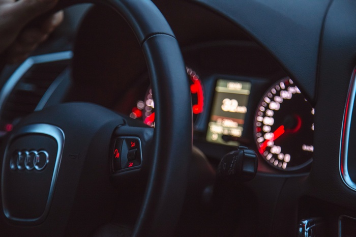 Audi Car Dashboard and Steering Wheel