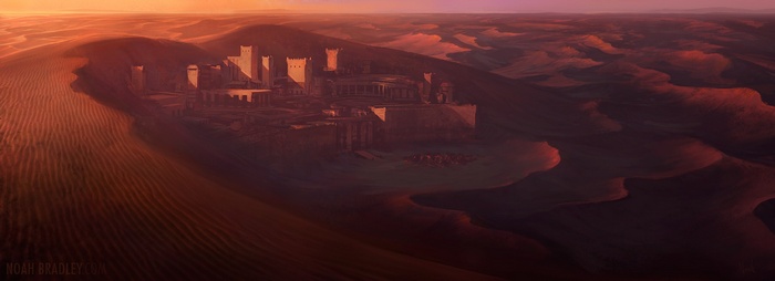 Noah Bradley Fantasy Art Desert City