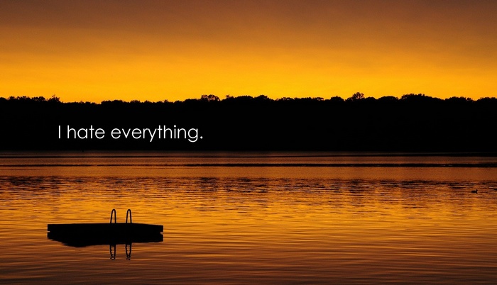 Quote: I hate everything.