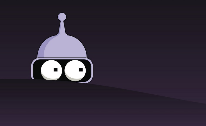 Futurama Bender minimalist artwork