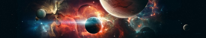 Planets and nebulae in deep space