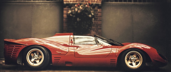 Red Vintage Ferrari Sports Car
