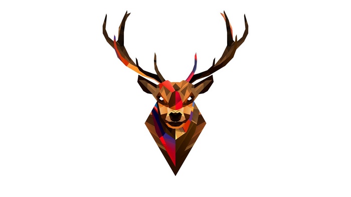 Low poly deer digital art by Justin Maller