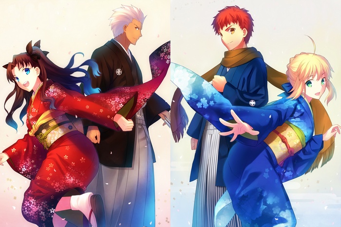 Fate Series Characters in Kimonos