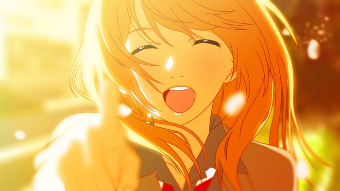 Miyazono Kaori from Shigatsu wa Kimi no Uso smiling