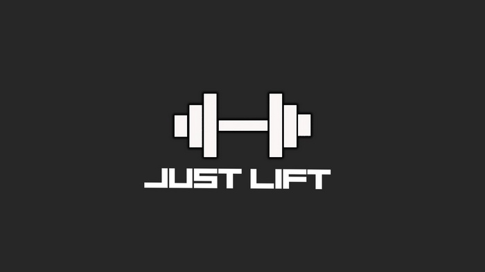 Just Lift Logo with Dumbbell