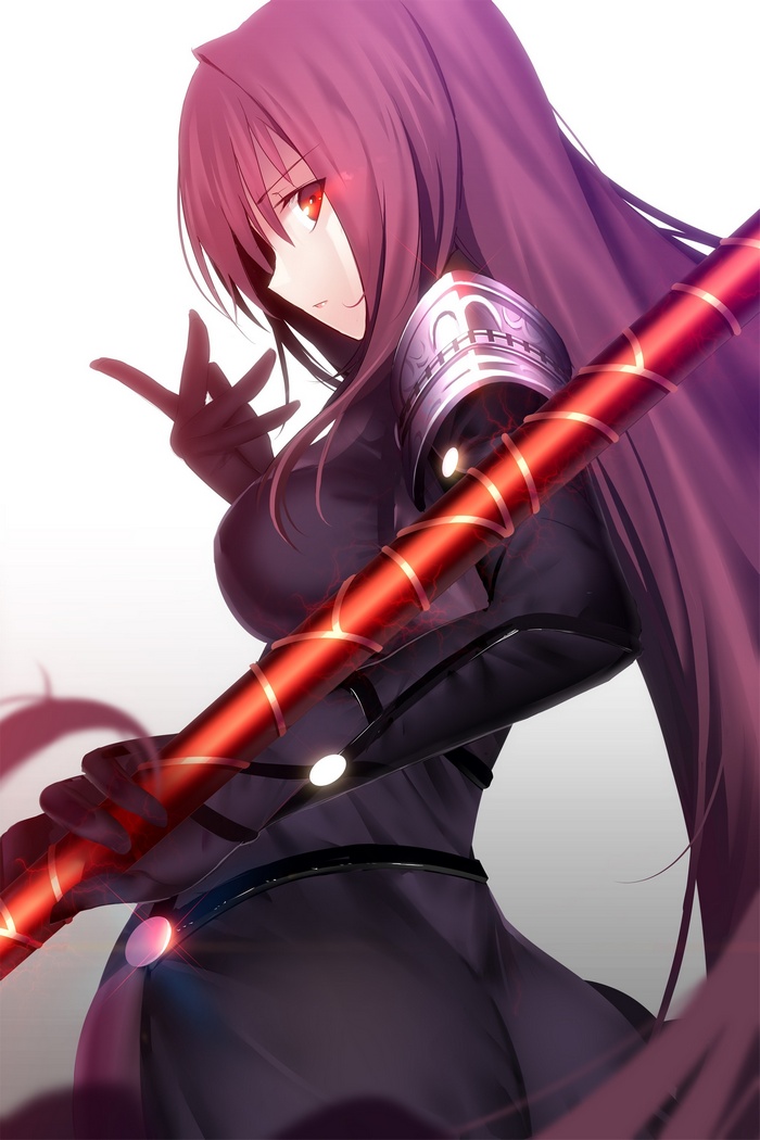 Scathach from Fate/Grand Order holding a spear