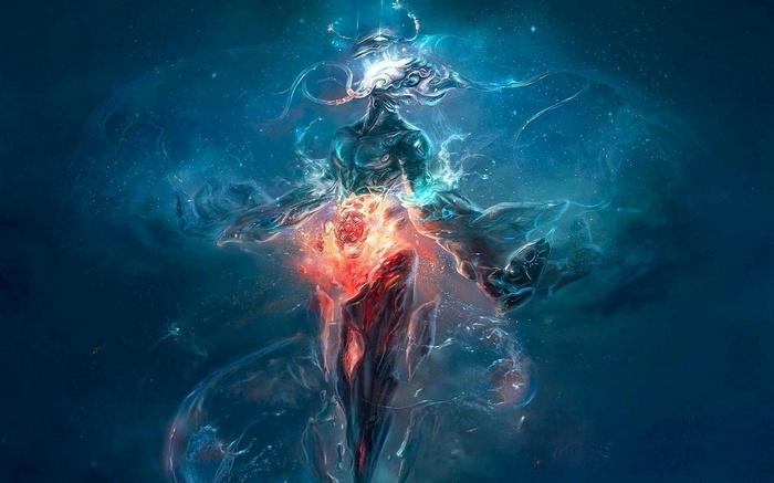 Fantasy art of a cosmic being