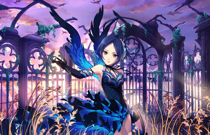 Hayami Kanade with blue wings in THE iDOLM@STER: Cinderella Girls