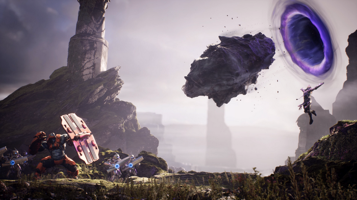 Paragon artwork of a wizard and a portal