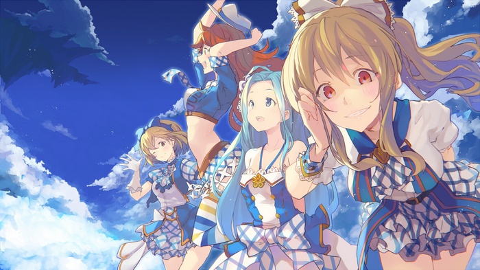 Granblue Fantasy anime girls in the clouds
