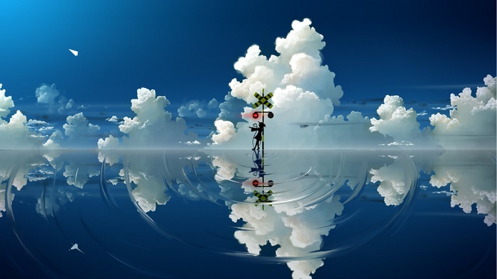Komeiji Koishi and paper planes in the sky