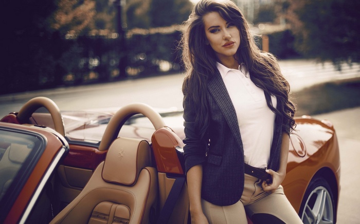 Natalya Ignatenko with a Ferrari F430
