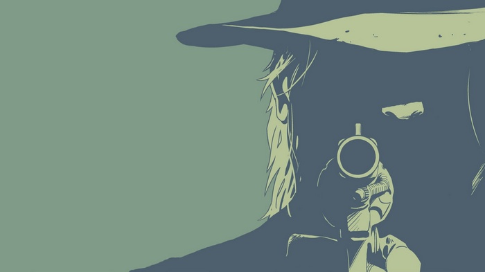Cowboy with Revolver Aiming Forward