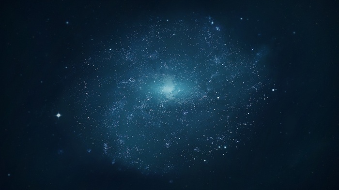 A deep space view of a galaxy with many stars