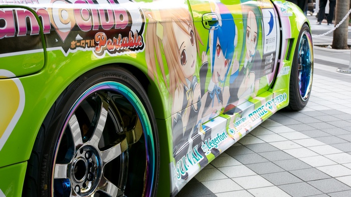 Nissan Silvia S14 Itasha with Anime Girls
