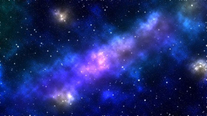 A colorful nebula in outer space with many stars