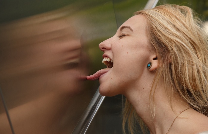 model, women, tongues, licking, Lily Ivy