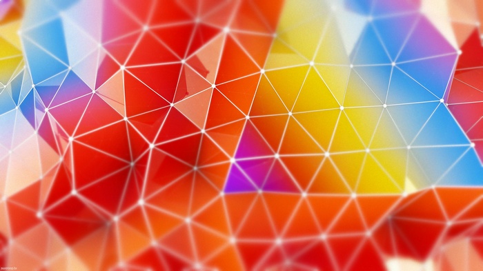 Abstract colorful geometric low-poly art