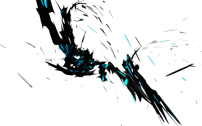 Abstract black and blue digital art with lines