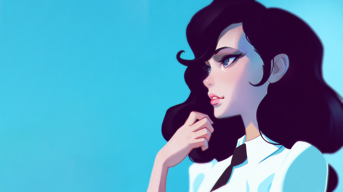Portrait of a woman by Ilya Kuvshinov