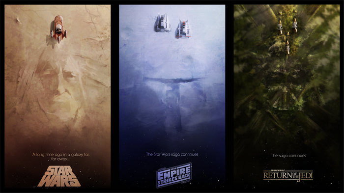 Star Wars Posters: A New Hope, Empire Strikes Back, Return of the Jedi