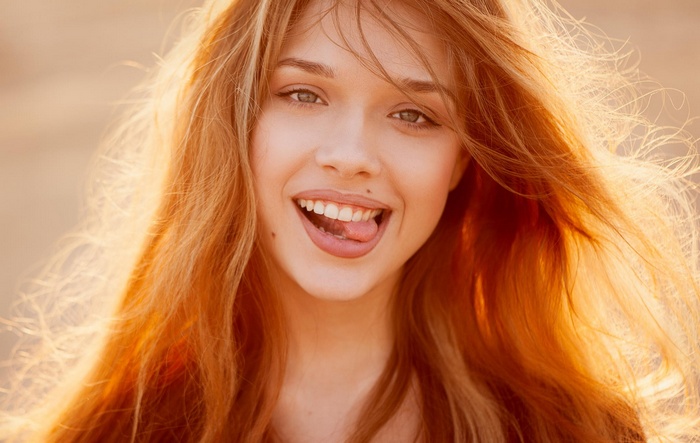 Ann Nevreva with tongue out