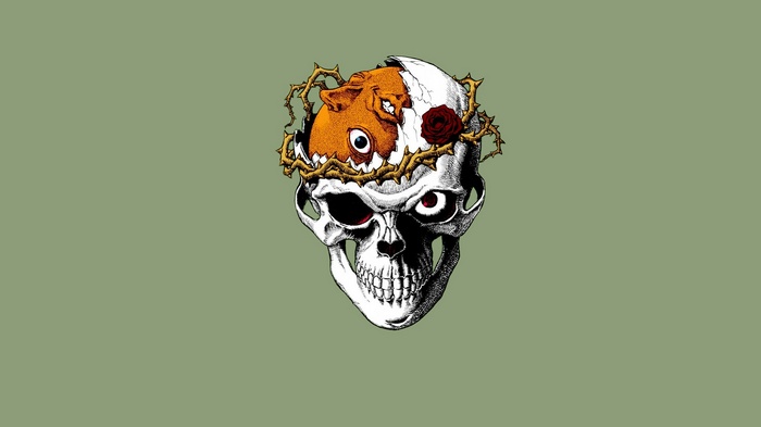 Skull with Beherit and Rose