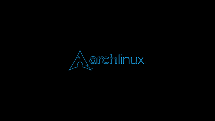Arch Linux logo on black background