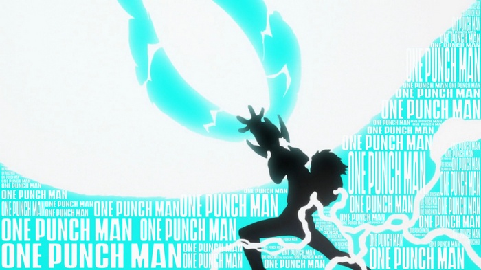 One-Punch Man Character Unleashing Energy