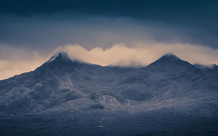 Misty mountains on the Isle of Skye, Scotland