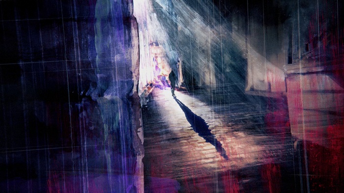 Jessica Jones walking down a dark alley