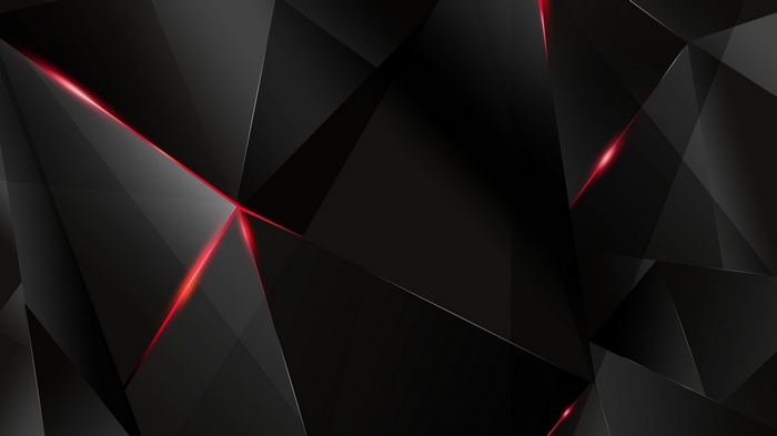 Abstract black and red geometric shapes